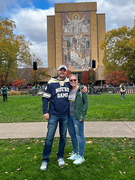 Photo at the University of Notre Dame